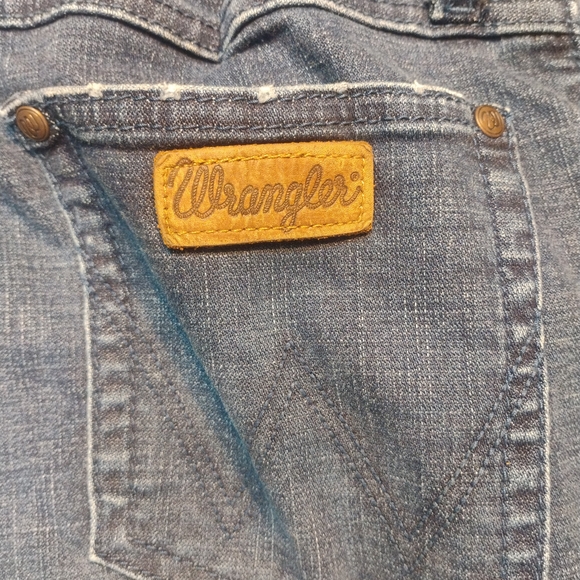 Wrangler Retro Jeans Womens 28X29 Cowgirl Western Boho Denim Flared Wide leg Fit - Picture 9 of 14